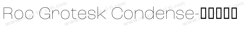 Roc Grotesk Condense字体转换